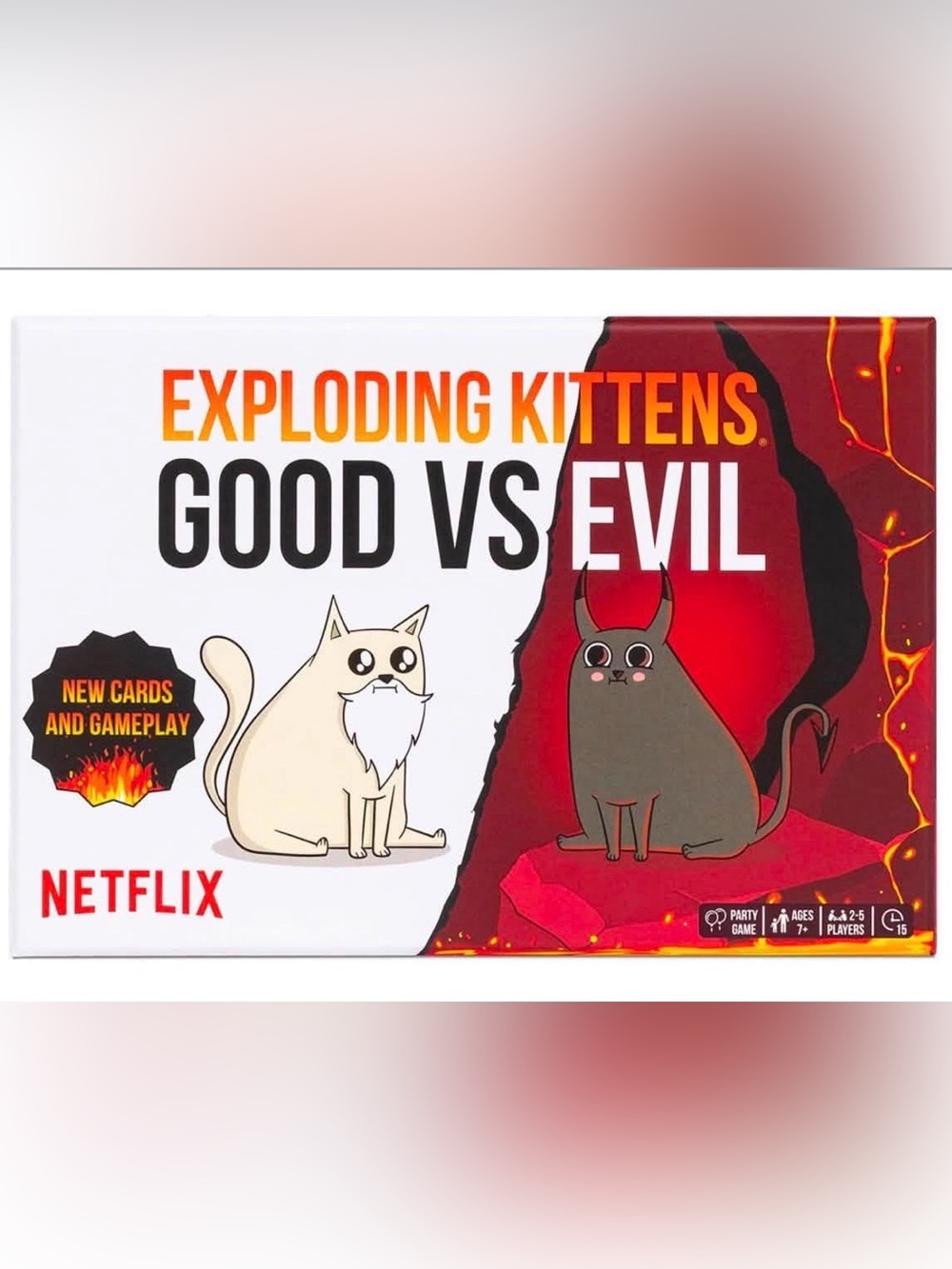 Netflix Exploding Kittens Good vs Evil Box - Red, White